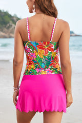 Unique Printed Sling Two-Piece Stretch Bikini Swimsuit