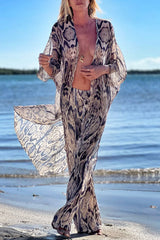 Vacation Print Lace-up Lounge Pants