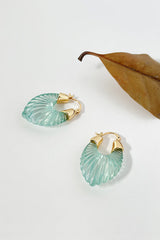 Fashion Candy-colored Glass-feel Striped Small Wing Earrings