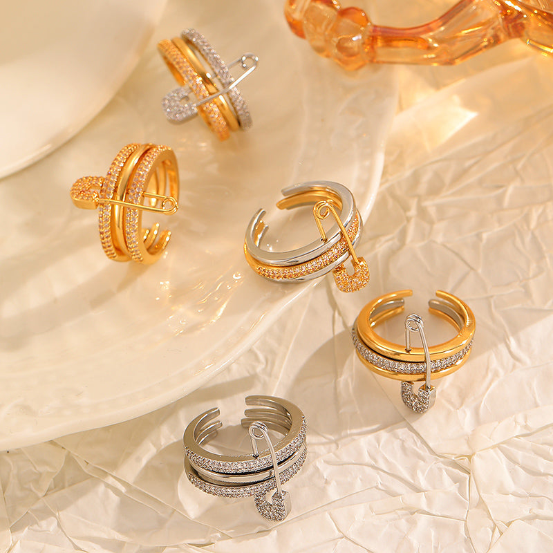 Fashionable Three-color Ring with Detachable Needle Ring