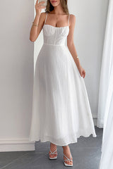 Solid Color Halter Backless Lace-up Holiday Slim Maxi Dress