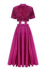 Amazing Views Satin High Waist Slit Maxi Skirt