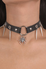 Gothic Hip-hop Style Leather Rivet Bondage Collar