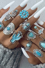 Bohemian Retro Turquoise Ring