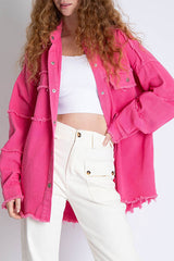 Anti War Graphic Button Pocket Long Sleeve Coat