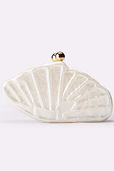 Fashion Acrylic Shell Fan Clutch