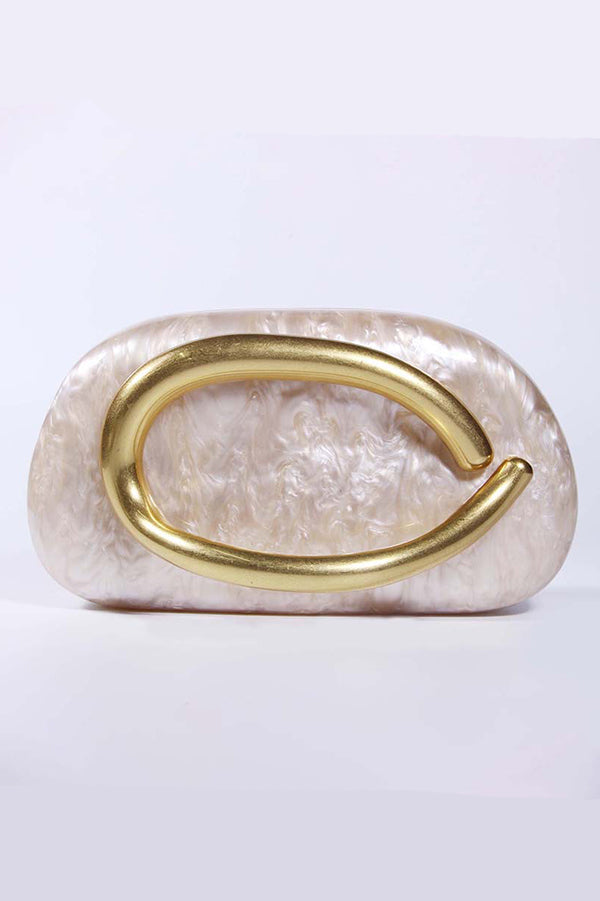 Elegant Special-shaped Shell Acrylic Fashion Clutch