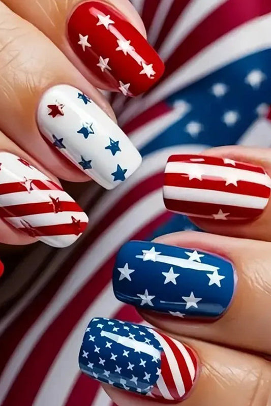 Independence Day Pattern Fashion Nail Art