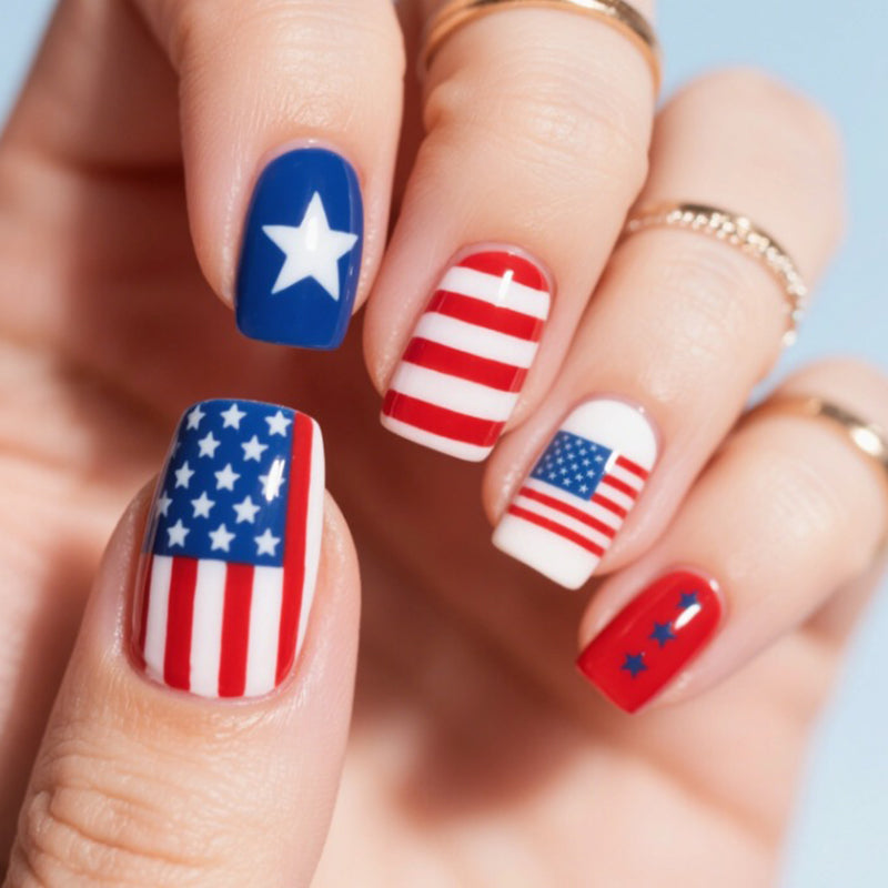 Independence Day Pattern Fashion Nail Art