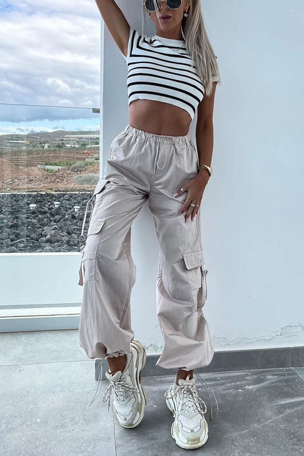 The Letha Pocketed High Waist Function Cargo Pants