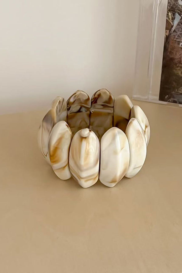 Fashionable Acrylic Oval Elastic Bracelet