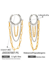 Stylish Titanium Steel Tassel Chain Earrings