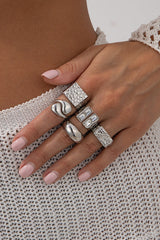 Fashionable Hollow Diamond Irregular Retro Ring