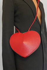 Fashionable Heart Genuine Leather Shoulder Crossbody Bag