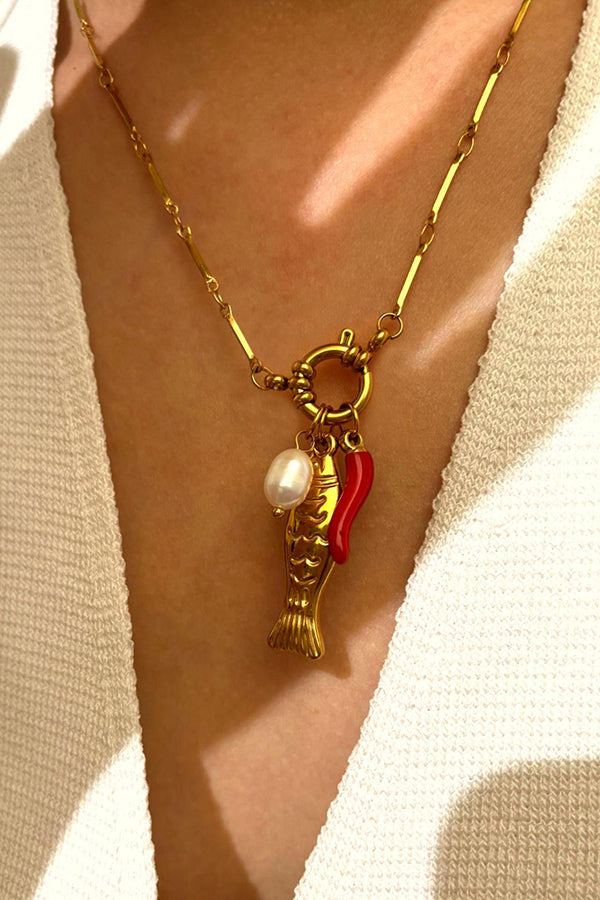 Fashion Koi Freshwater Pearl Necklace