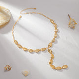 Fashion Irregular Baroque Style Teardrop-shaped Pendant Necklace