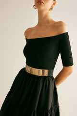 Fashionable Metal Fish Scale Elastic Belt