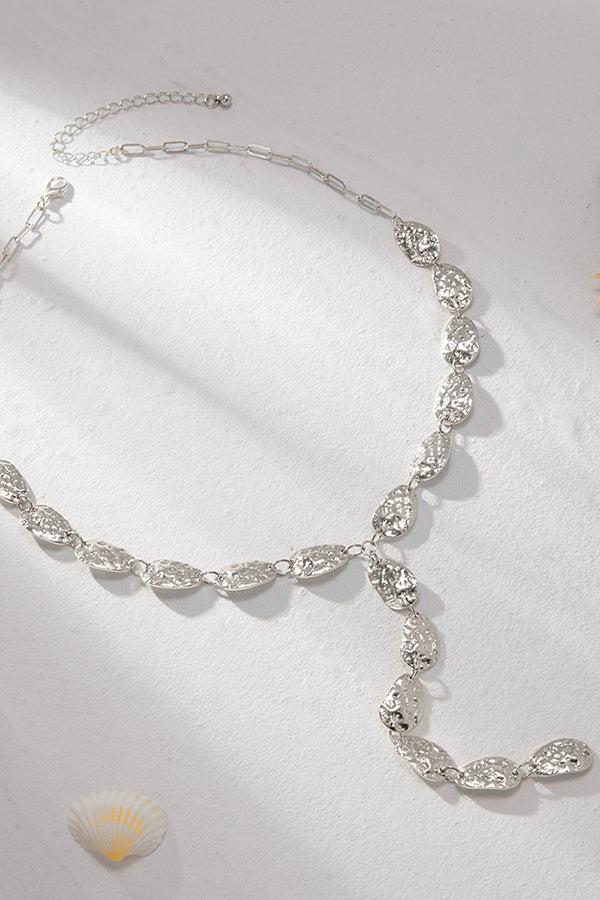 Fashion Irregular Baroque Style Teardrop-shaped Pendant Necklace