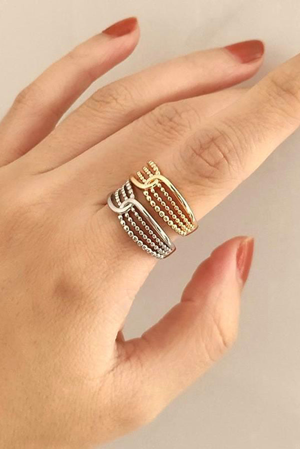Retro Simple Double-layer Open Ring