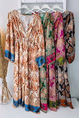 Romantic and Gorgeous Ethnic Printed A-line Midi Dress