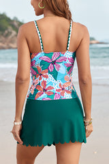 Unique Printed Sling Two-Piece Stretch Bikini Swimsuit