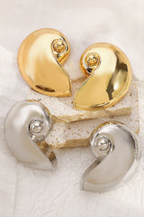 Fashionable Marine Style Shiny Conch Pendant Necklace and Earrings