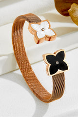Fashionable Four-leaf Flower Metal Bracelet