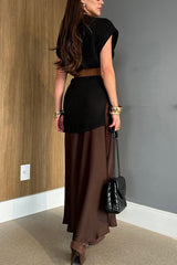 Solid Color Loose Sleeveless Casual Knitted Vest