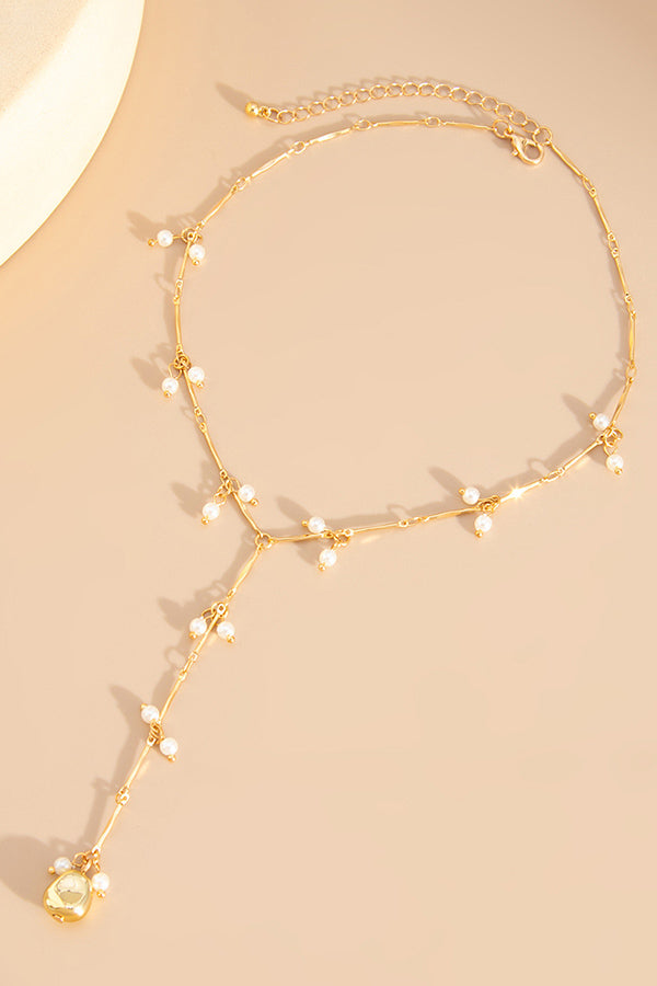 French Elegant Pearl Beaded Necklace