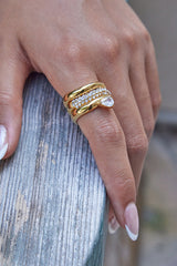 Fashion Stainless Steel Zircon Ring