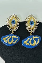 Fashionable Evil Eye Diamond Earrings