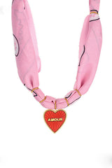 Dopamine Color Silk Scarf Fun Small Item Necklace