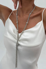 Simple Y-shaped Metal Tassel Chain Necklace