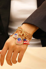 American Flag Independence Day Fashion Bracelet