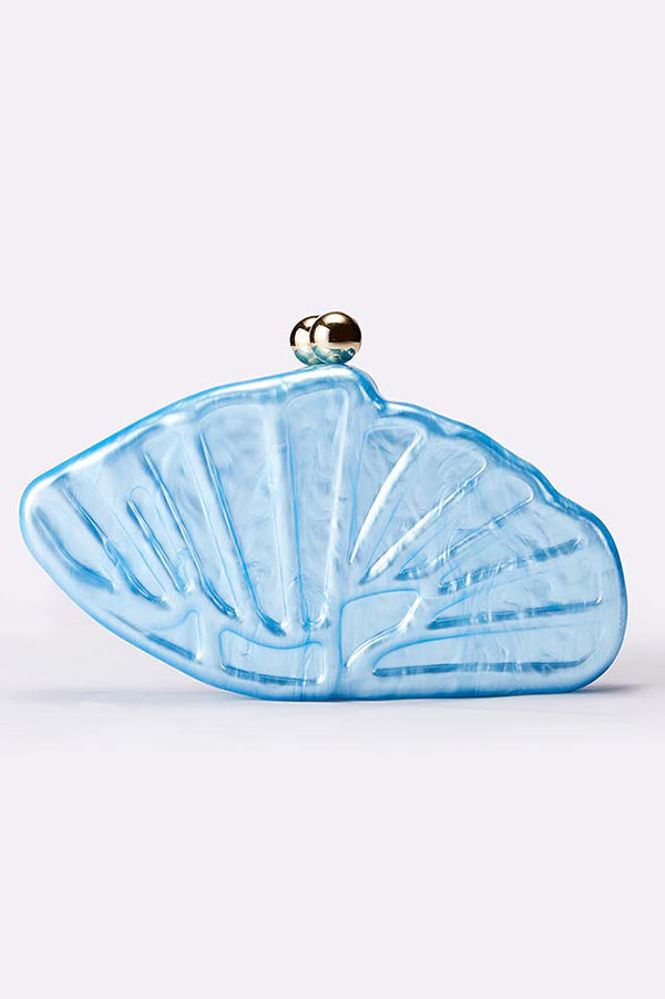 Fashion Acrylic Shell Fan Clutch
