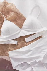 Solid Color Suspender Stretch Two Piece Bikini Swimsuit