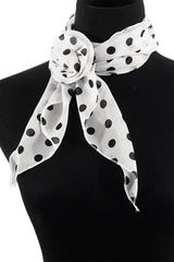 Fashionable and Versatile Leopard Print Polka Dot Rose Scarf