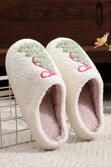 Christmas Cartoon Pattern Warm Cotton Slippers