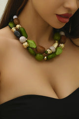 Bohemian Forest-style Resin Necklace