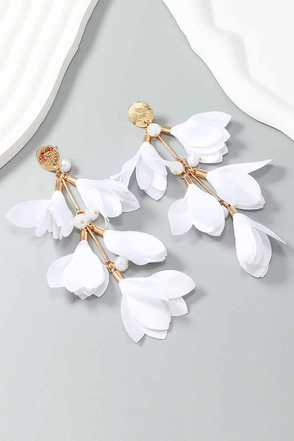 Bohemian Flower Tassel Earrings