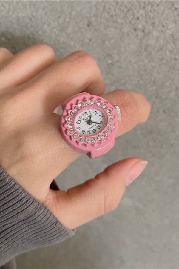Fashion Creative Simple Mini Clock Ring