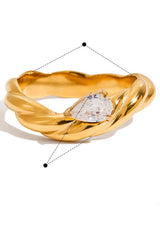 Fashion Stainless Steel Zircon Ring