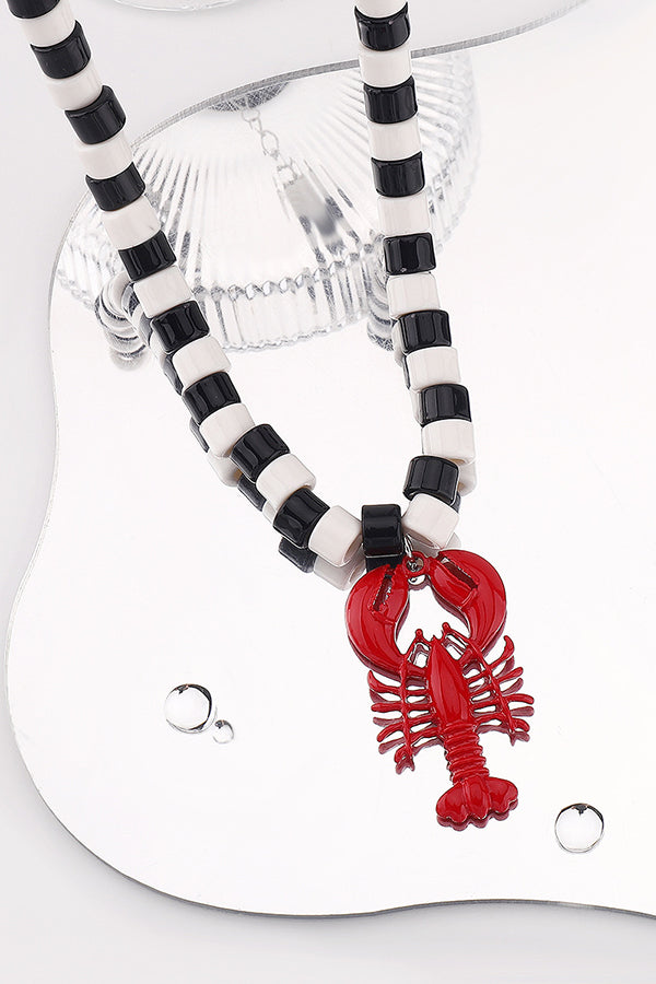 Fashion Lobster Holiday Earrings and Necklace