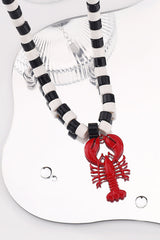 Fashion Lobster Holiday Earrings and Necklace