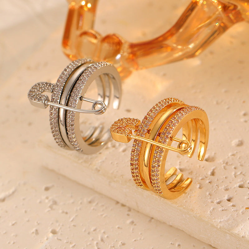 Fashionable Three-color Ring with Detachable Needle Ring