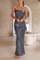 Everything Sparkles Glitter Fabric Off Shoulder Party Maxi Dress