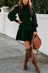 Perfectly Yours Long Sleeve Smocked Dress