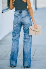 Allan High Rise Distressed 90s Flare Jeans