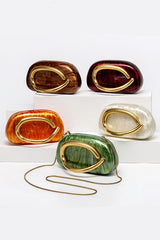 Elegant Special-shaped Shell Acrylic Fashion Clutch