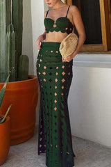 Sexy Sling Cutout High-waisted Stretch Bikini Swimsuit